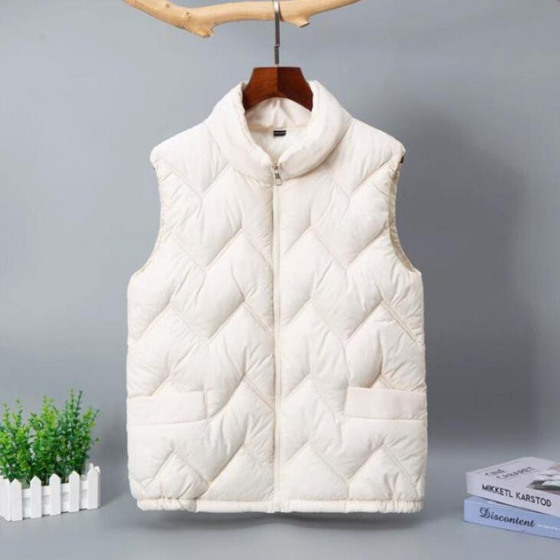 Weste Damen Herbst und Winter Mode Mutter Weste Jacke lockere und leichte Daunen Baumwollweste Weste Weste warme Baumwolljacke Top