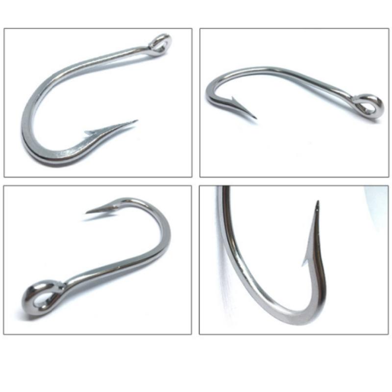 Stainless Steel Fishing Hooks 7731 Big Game Thick Tuna Bait Fishing Hook Sea Shark Extra Strong Saltwater