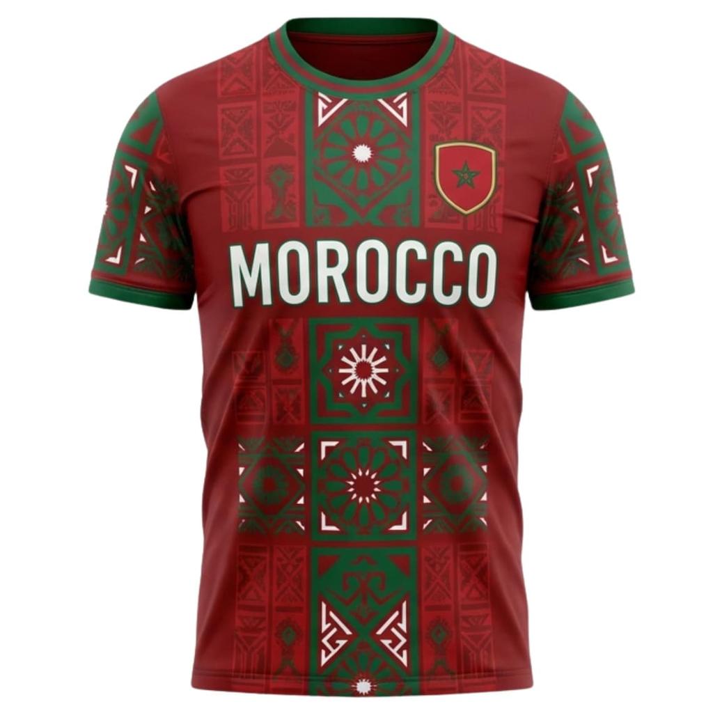 Summer New Morocco Germany Netherlands Carlos Commemorative Football Sports T-shirt Men's Training Fitness Short Sleeved T-shirt