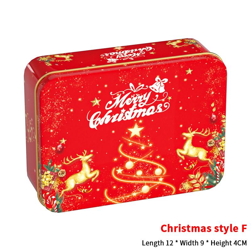 Christmas Transparent Window Tin Box Cookie Candy Tinplate Chocolate Storage Box With Exquisite Lid Christmas Gift Packaging Box