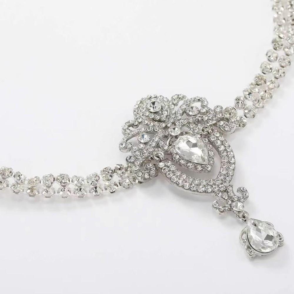 Bohemian Style Water Drop Headwear Rhinestone Forehead Chain Art Deco Headband New Year's Party