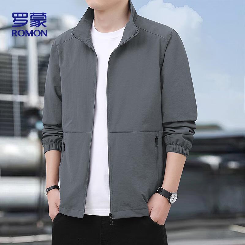 ROMON Men's Business Casual Stand-Collar Jacket LH03