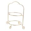 2 Tiered Cupcake Display Rack Metal Cake Stand for Tea Party Birthday Wedding Dessert Pastry Cookie Display Stand