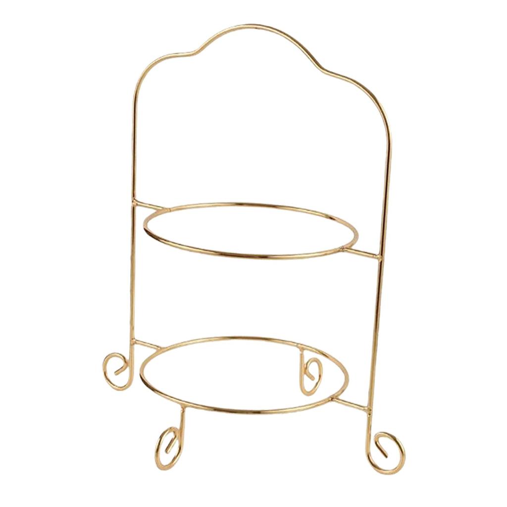 2 Tiered Cupcake Display Rack Metal Cake Stand for Tea Party Birthday Wedding Dessert Pastry Cookie Display Stand