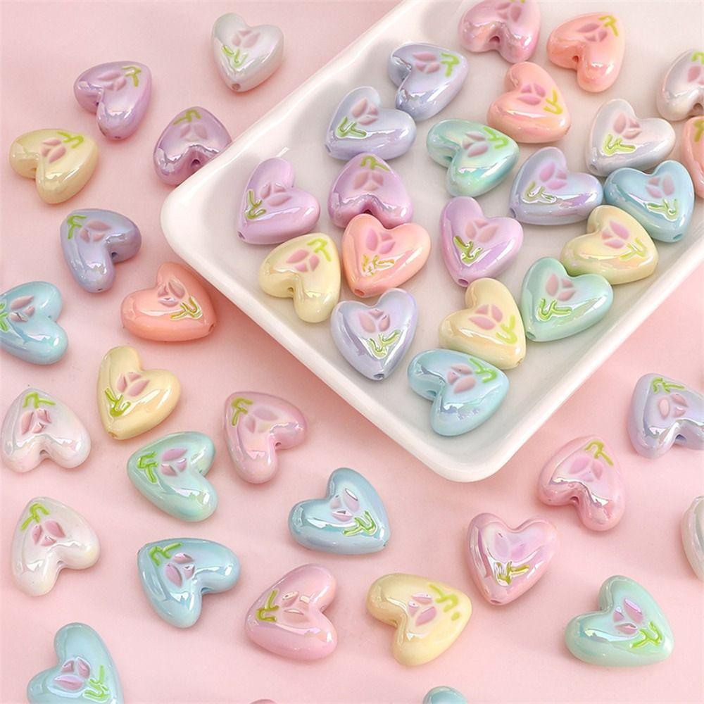 

10Pcs Acrylic Beads 20x19mm DIY Craft Jewelry Accessories for Making Earrings Bracelets Necklace 10Pcs Random Color