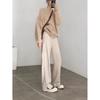 Womens Wide Leg Pants Casual Trousers With Polyester And Elastane For Spring Autumn Comfortable Fit