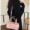 Solid Color Jelly Hobos Handbag Casual Dirty Resistant Crossbody Bag Pvc Waterproof Crossbody Satchel Cosmetic Storage Bag