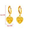 Exquisite Heart-Shaped 24K Gold-Plated Earrings - Korean Fashion Women's Jewelry