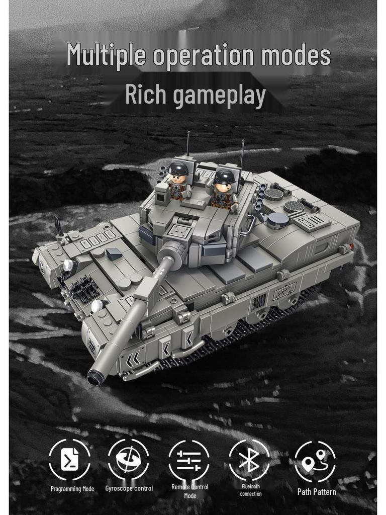 Remote Control Tank: Type 99 & Leopard Building Blocks Educational Toy for Children (676001)