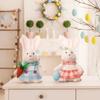 Holding Carrot Easter Rabbit Ornaments Cute Easter Rabbit Doll  Easter Party