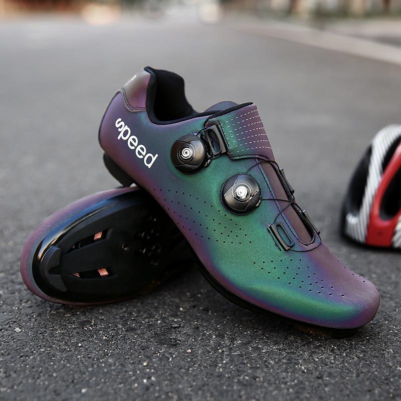 New Unlocked Cycling Shoes Mountain Bike Road Bike Lock Shoes Bicycle Shoes Hard-soled Cycling Shoes Men and Women the Same Style