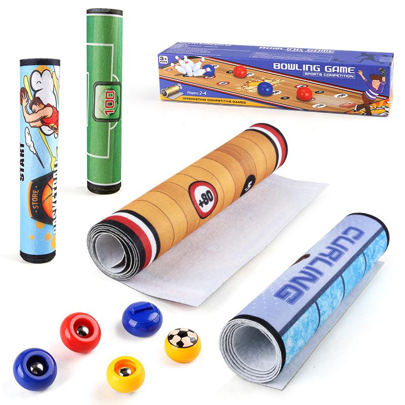 Children Interactive Social Board Games Curling Soccer Bowling Table Games Mat Family Friend Party Fun Indoor Sport Toys