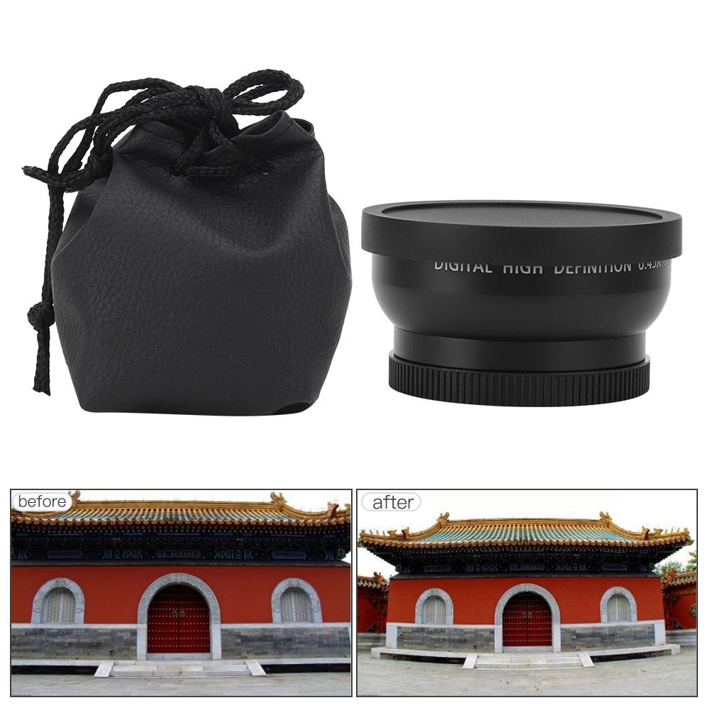 JSR‑1155 Advanced 49MM 0.45X Wide Angle Macro Lens Fit for All 49MM Diameter Camera Lenses