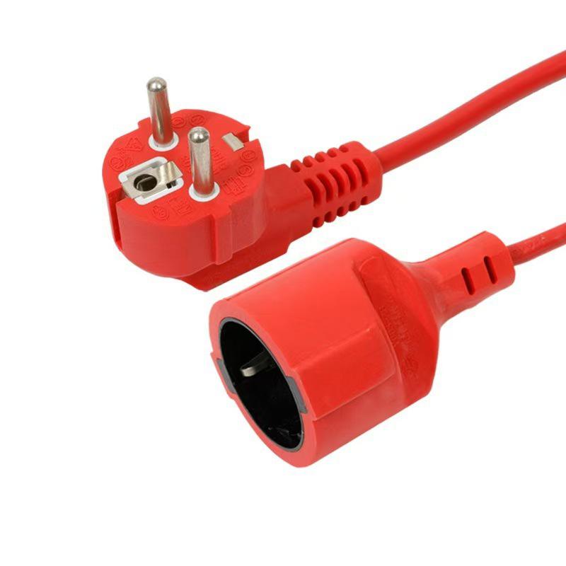 

European Spec Outdoor Extension Cord with Socket, 75° American Standard Plug