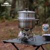 Koman S371-C1 Camping Sherpa Mehrzwecktopf aus 304 Edelstahl mit Dampfkorb für das Kochen im Freien.