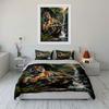 Multiple sizes Tiger in lush jungle Print Bedding Set 1 Duvet Cover 2 Pillowcases for Adult and Children Luxury Gift Full Size