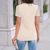 Women's Fashion Casual Lace T-Shirt Short Sleeve Top