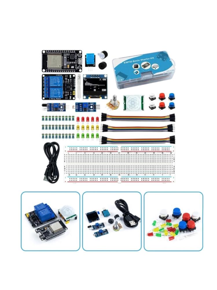 Comprehensive ESP32 WiFi Development Board Basic Starter Kit for  Projects and Programming