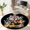 Classic Japanese-style Cartoon Demon Slayer Round Rug, Home Soft Decorative Anti-slip Yoga Mat and Chair Mat, Outdoor Floor Mat Carpet K23