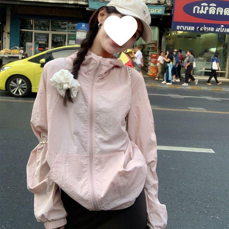 Women's Spring Hooded Windbreaker: Lightweight Anti-UV Sun Protection Jacket