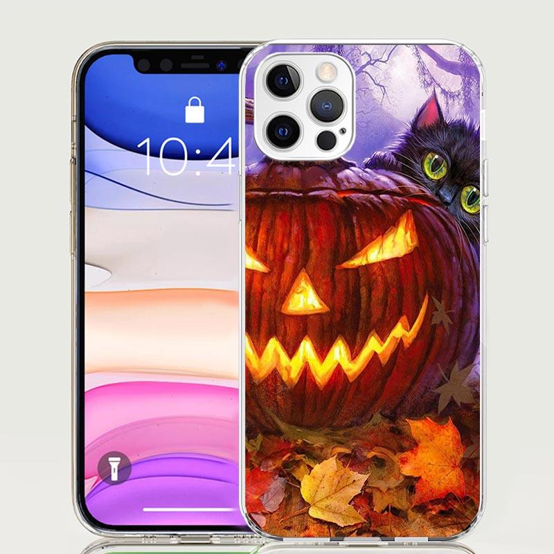 Kitten Cat Christmas Pumpkin Phone Case for Apple iPhone 17 Air 16 15 Plus 14 + 13 Mini 12 11 Pro Max 7 8 SE 16Max Soft Shell Co