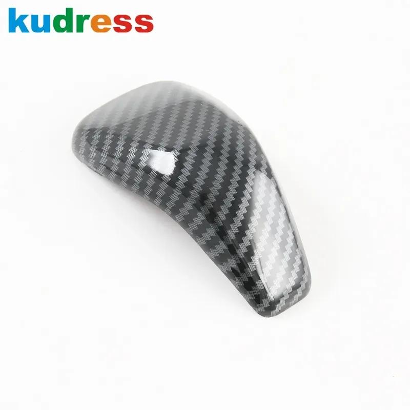 Car Gear Shift Knob Head Cover Trim For Subaru Outback Carbon Fiber Interior Molding Accessories (AT Model)