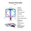WEST BIKING Bicycle Pedals 3 Bearings CNC Ultralight MTB Road Bike Part Colorful Anti-slip Flat BMX Pedals Cycling Accessories