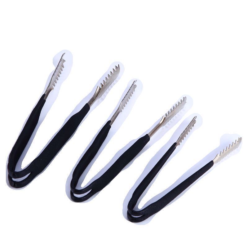 

Stainless Steel Tongs with Dipped Handle for Ice Cubes BBQ Food Serving and Baking Kitchen Accessories Small (6inch)