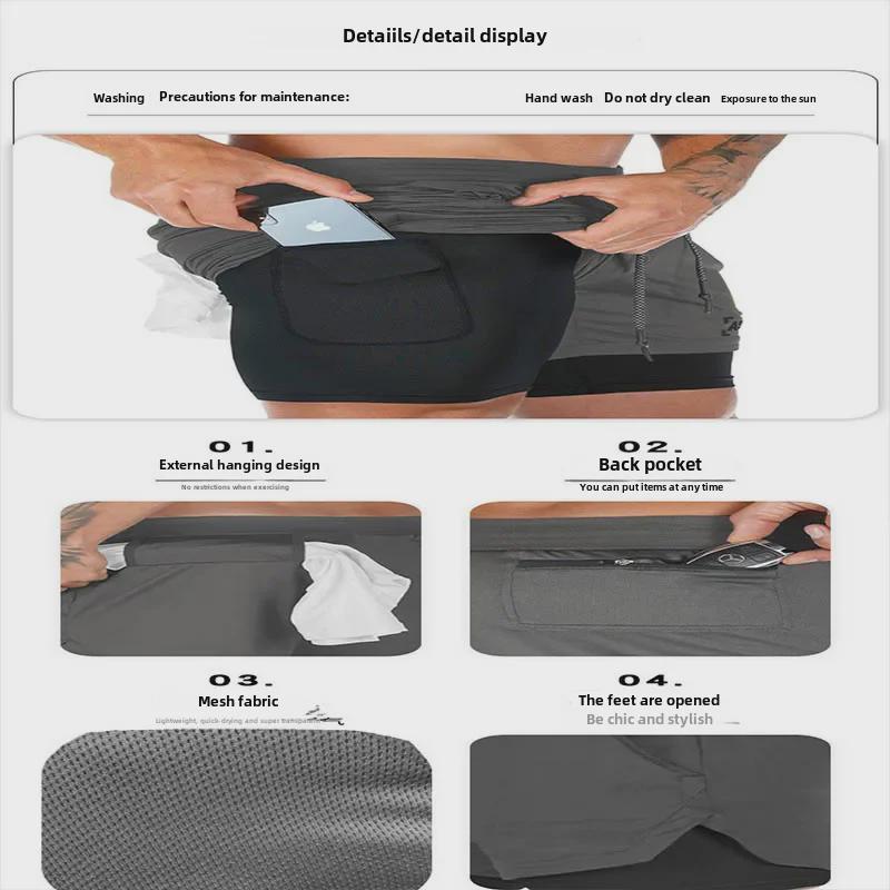 Pánská rychleschnoucí sportovní souprava: Venkovní běžecké fitness kalhoty a bezrukávová vesta na letní basketbalový trénink