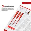 PB SWISS TOOLS 3-Piece SwissGrip Classic Insulated Flathead Screwdriver Set In Paper Box (5539.CBB)