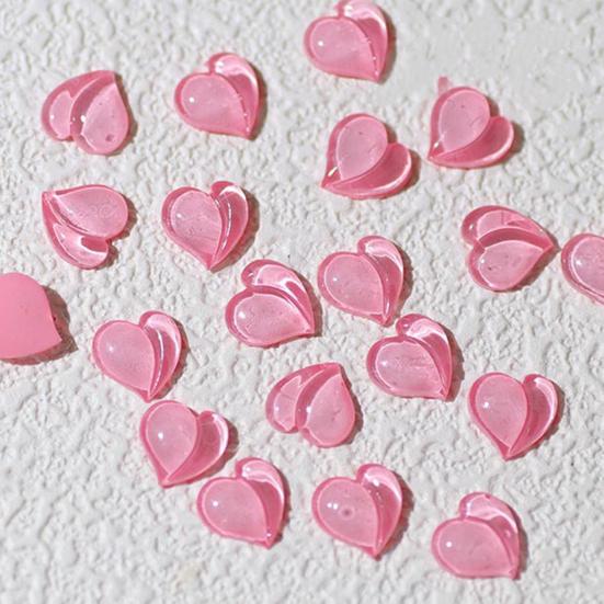 20Pcs/Pack Nail Beauty Lightweight Beautiful Decorative Ladies Peach Heart Nail Art Decorations Parts Nail Charms
