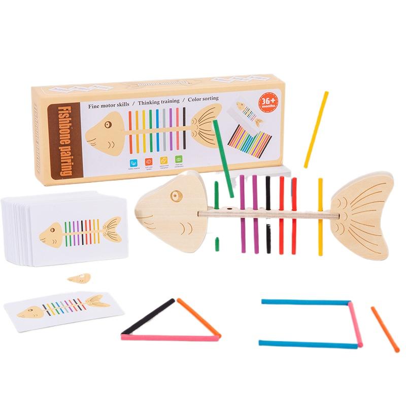 Children Color Matching Stick Balance Games Fine Motor Training Color Sorting Puzzle Learning Board Game Montessori Sensory Toys