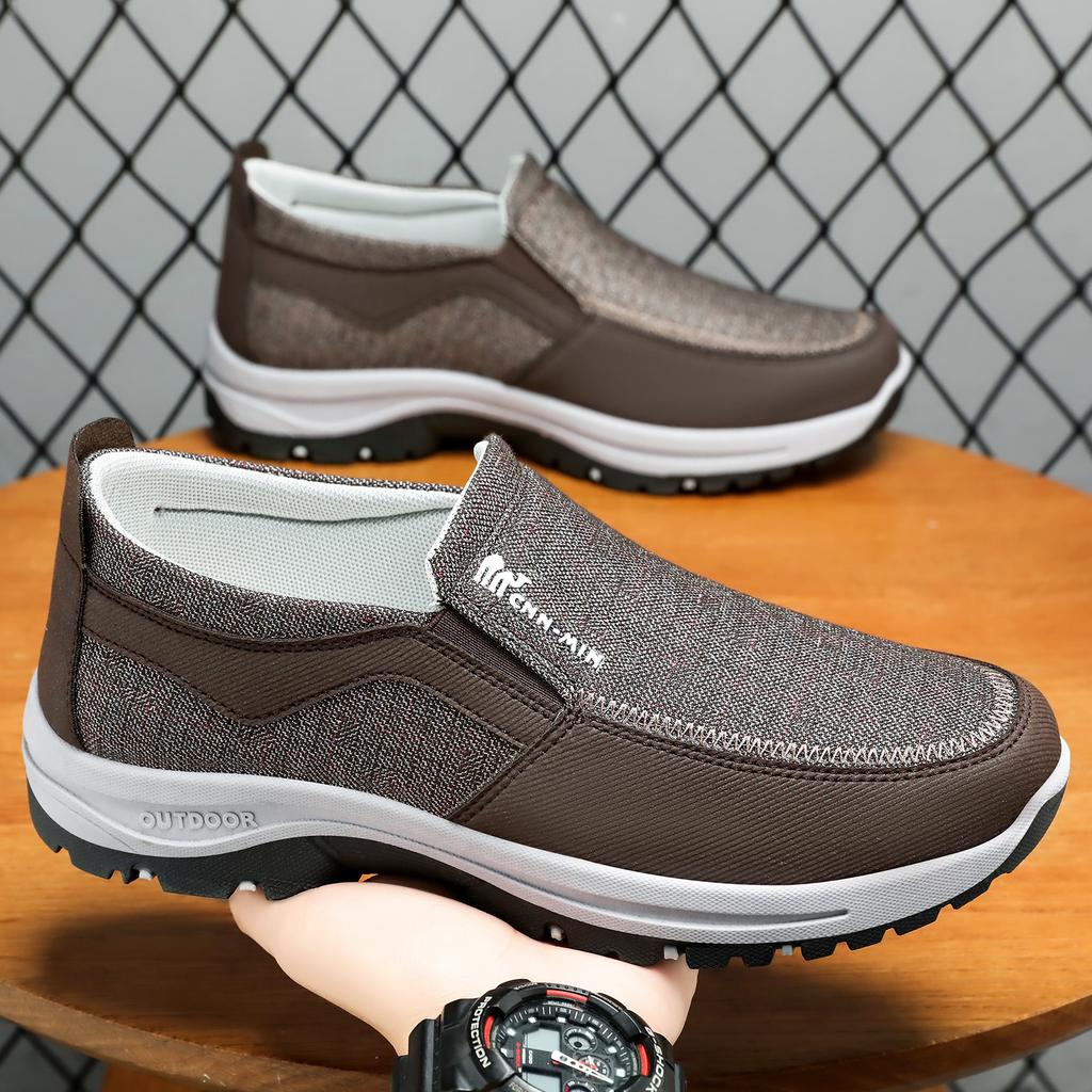 Shoes Men's Shoes New Non-slip Old Beijing Cloth Shoes Middle-aged and Elderly Walking Shoes Breathable and Versatile One-pedal Dad Shoes