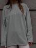 Unisex Heart Print Logo Casual Loose Long Sleeve T-shirt for Early Spring