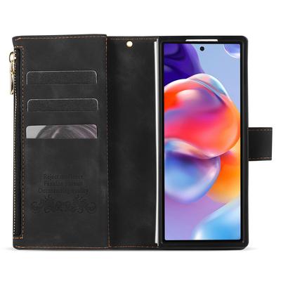 For Samsung Galaxy Z Fold7 5G PU+PC Case Color Splicing Leather Phone Cover with Strap