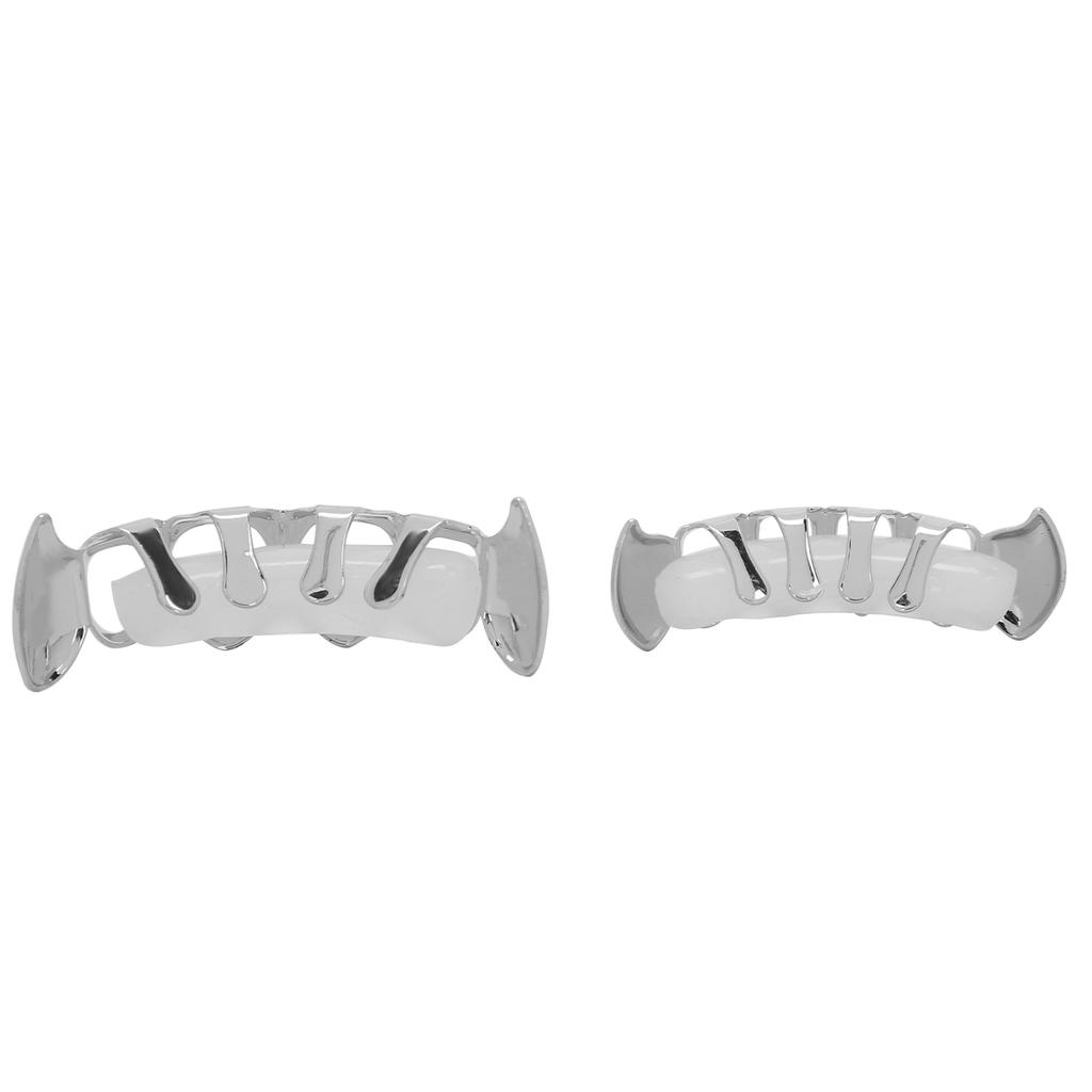 Hollow Plating Teeth Brace Fashionable Metal Teeth Decoration Jewelry for Party
