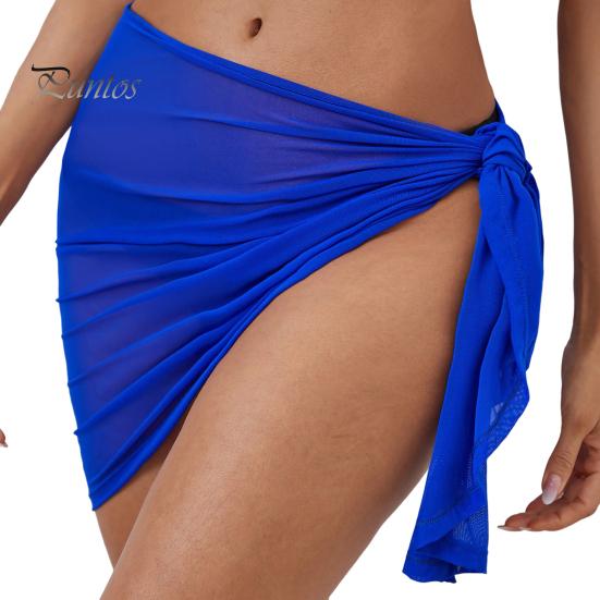 Dámské Síťovaná příze Zakrývací sukně Tenká průhledná opalovací krém Plavky Zakrytí Plážové Bikiny Průsvitná krátká sukně