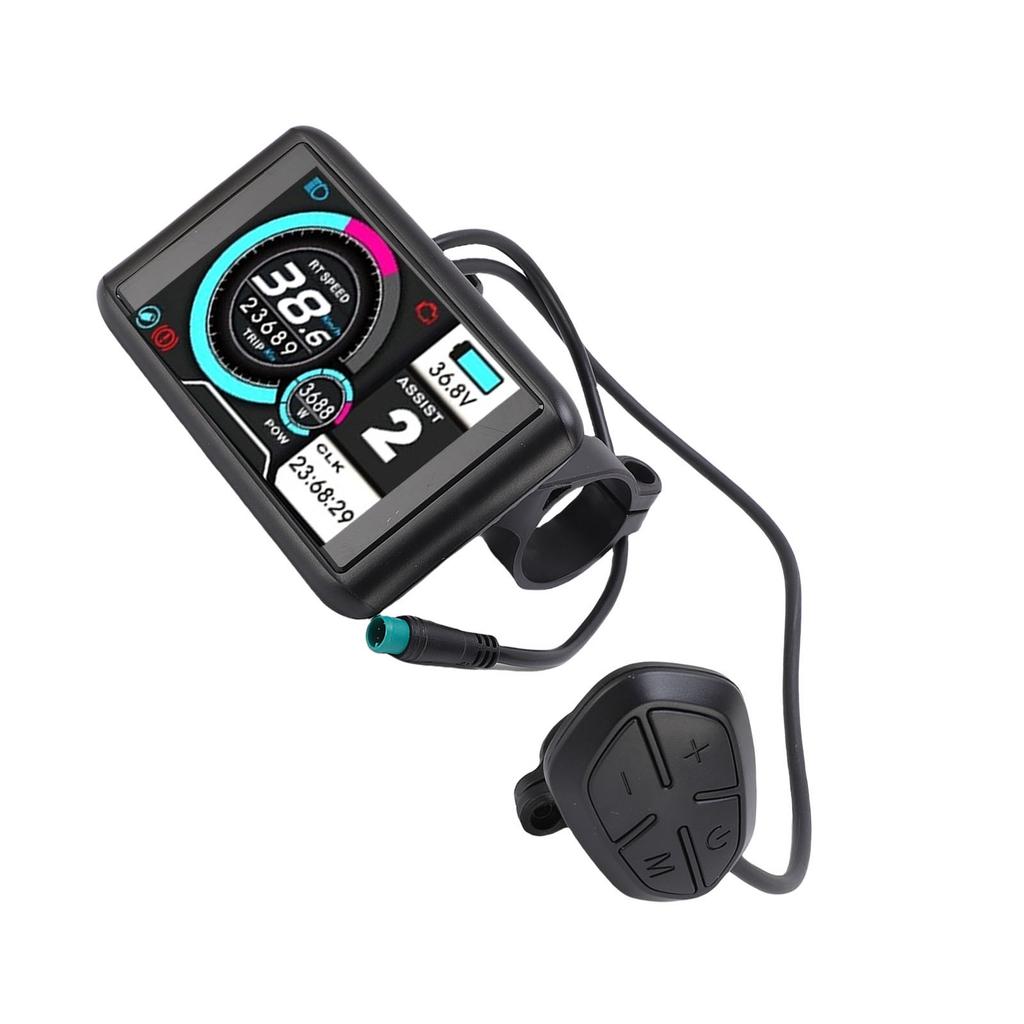 Electric Bike Display Meter Color Screen LCD Panel for 22.2mm Handlebar Bicycle Scooter 5 Cores Water Proof Cable