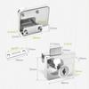 Display Case Cabinet Lock Drawer Latch Locker Replacement Safety Security Showcases Tubular Head Attachment Zinc Alloy