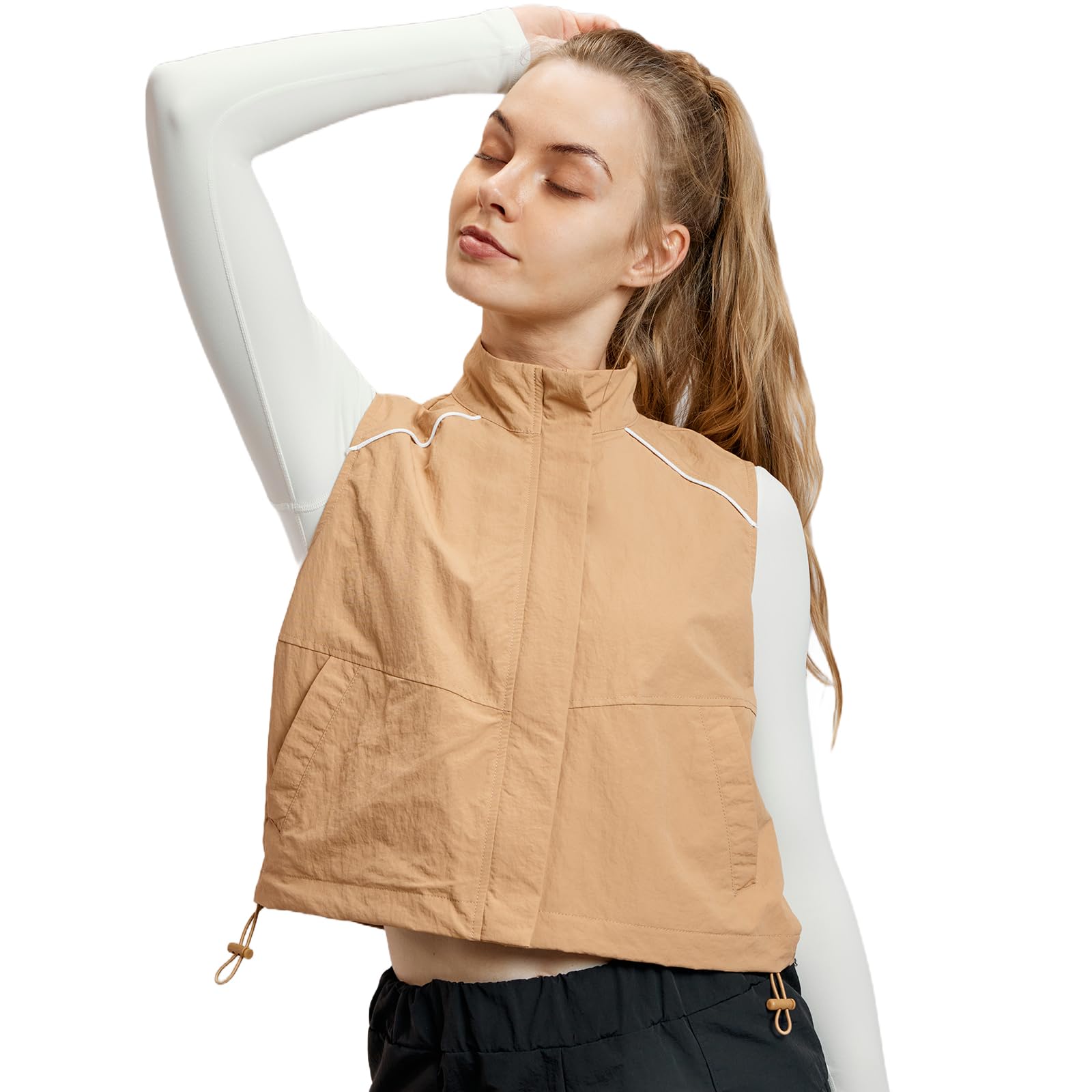 

Active Vest Sports Vest Outer Jacket Sportswear Mesh Breathable Quick Drying Lightweight Tennis Running Golf MJ4062 [MORGEN SKY] Women s (JP, помаранчевий