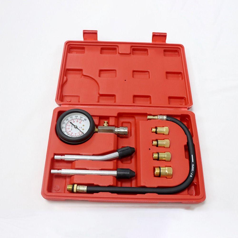 M10/12/14/18 Adapter Engine Compression Test Kit 0-300 PSI Pressure Gauge Tester  Truck Maintenance