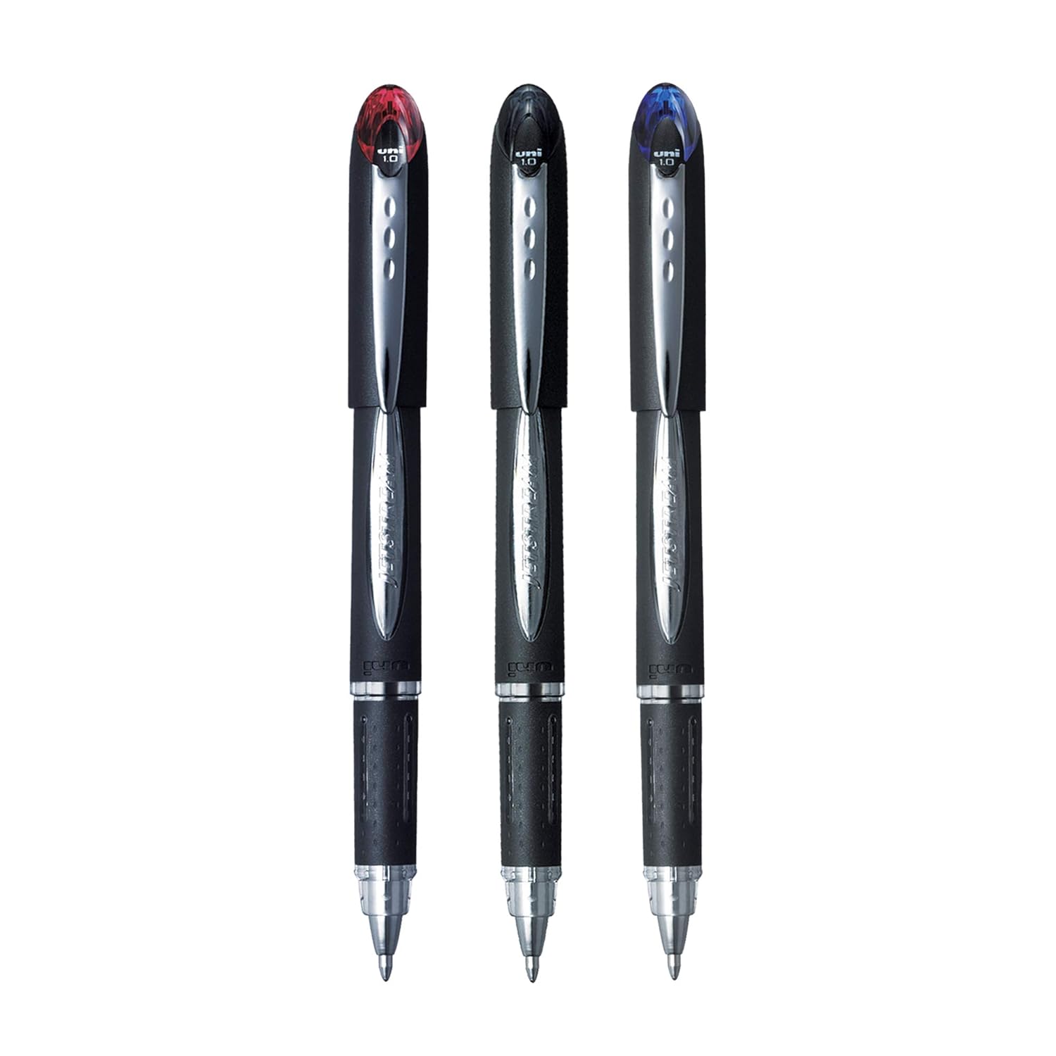 

uni-ball Jetstream SX-210 1.0mm Roller Ball Pen Pack of 3 Blue, Black & Red Ink for Office, Home & School