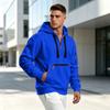 Men's Zip Up Hoodie with Multiple Pockets Casual Athletic Sweatshirt for Spring and Fall