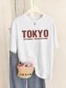 Japanese Tokyo Printed TShirts Womens Summer ONeck T Shirts Comfortable Loose Short Sleeve Tops Casual Soft Womans Clothes
