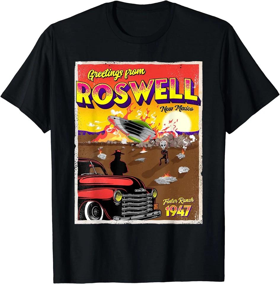 NEW LIMITED Greetings from Roswell Foster Ranch 1947 UFO Alien Crash T-Shirt M