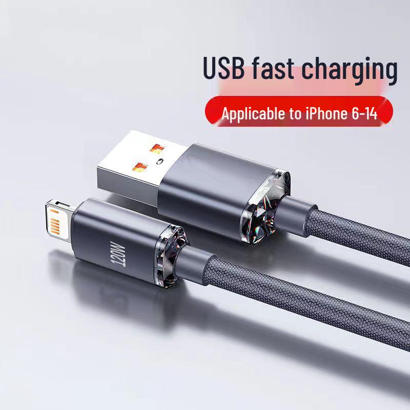 Compatible USB Charger Cable for iPhone Models: 5/6/7/8 Plus, 11/12/13 XS, 14 Pro Max