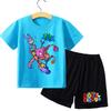 The Amazing Digital Circus Children T Shirt Set Anime Cartoon Printed Short Two Piece Girls Summer Casual
