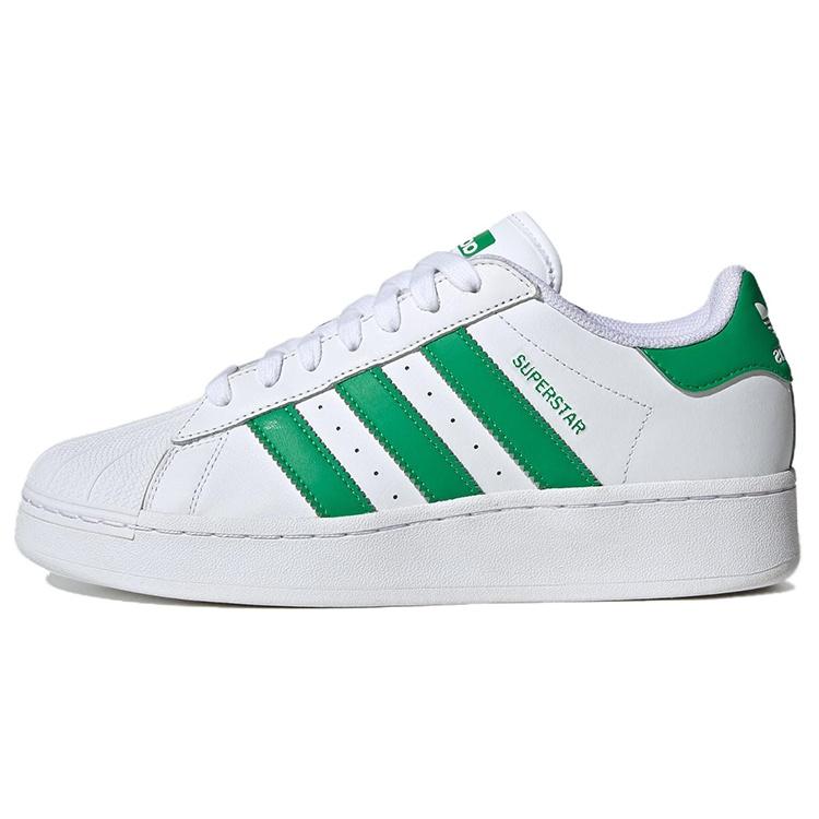 adidas Originals Superstar XLG Shoes  Cloud White Green  Men s IF8069 EU 41⅓