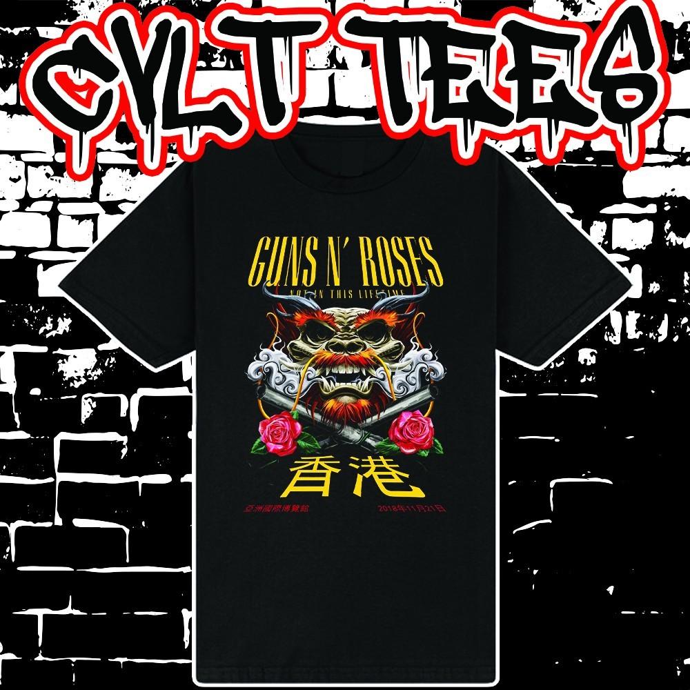 Guns N Roses style Band Tee ~ 100% Cotton Unisex T-Shirt S