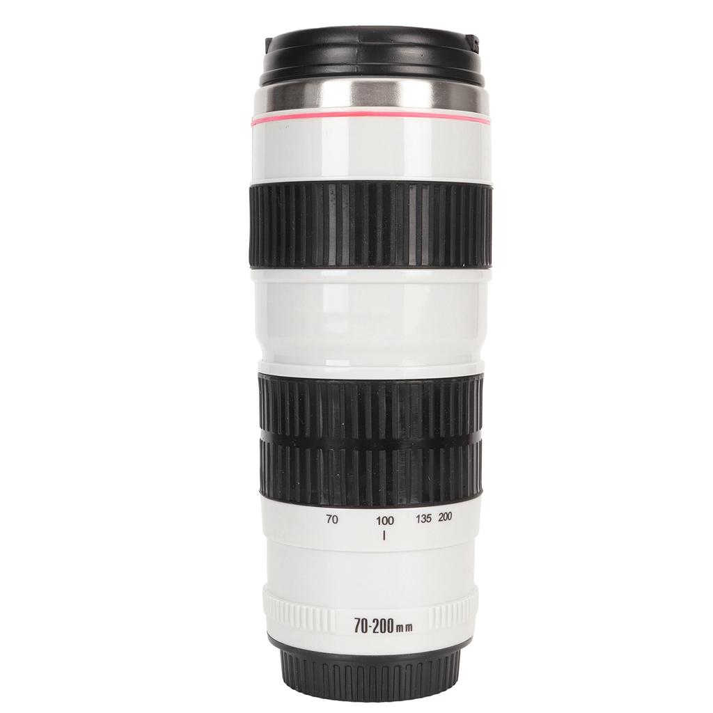 Camera Lens Coffee Mug Stainless Steel Coffee Mugs Sled Lids Photographer Camera Mug Travel Coffee Cup for Men Women